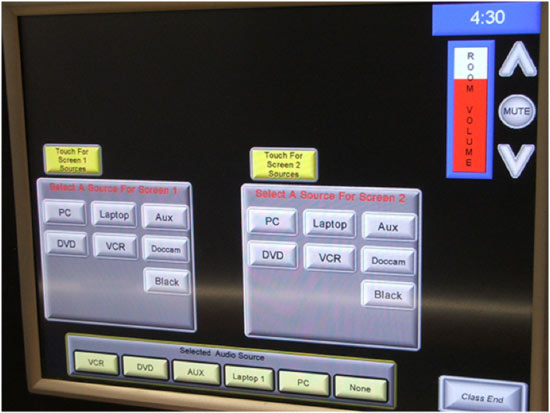 Touchscreen control diagram