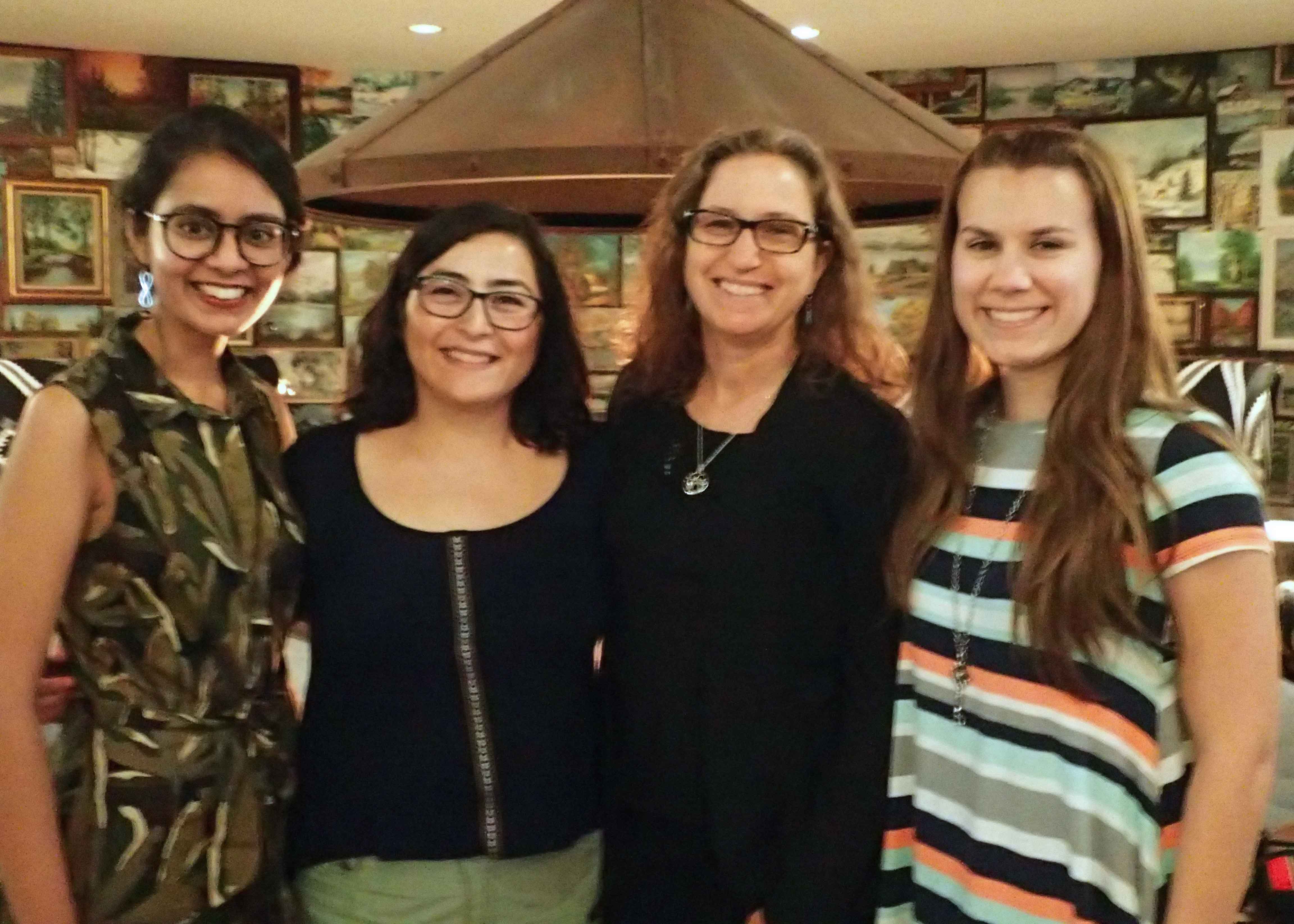 Dr. Aakanksha Angra, Dr. Elizabeth Suazo-Flores, Dr. Stephanie Gardner, and Sharleen Flowers