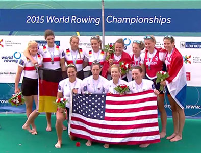 Amanda Elmore at the 2015 World Rowing Championships.