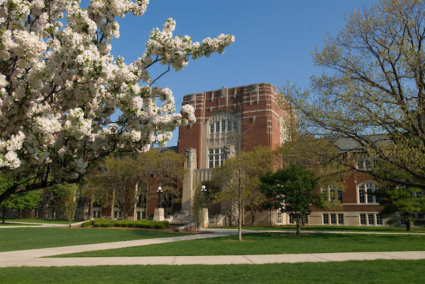 Purdue Memorial Union in the spring