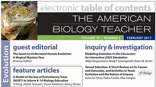 Bio Ed Research Publication: Model the Use of Evolutionary Trees (MUET)