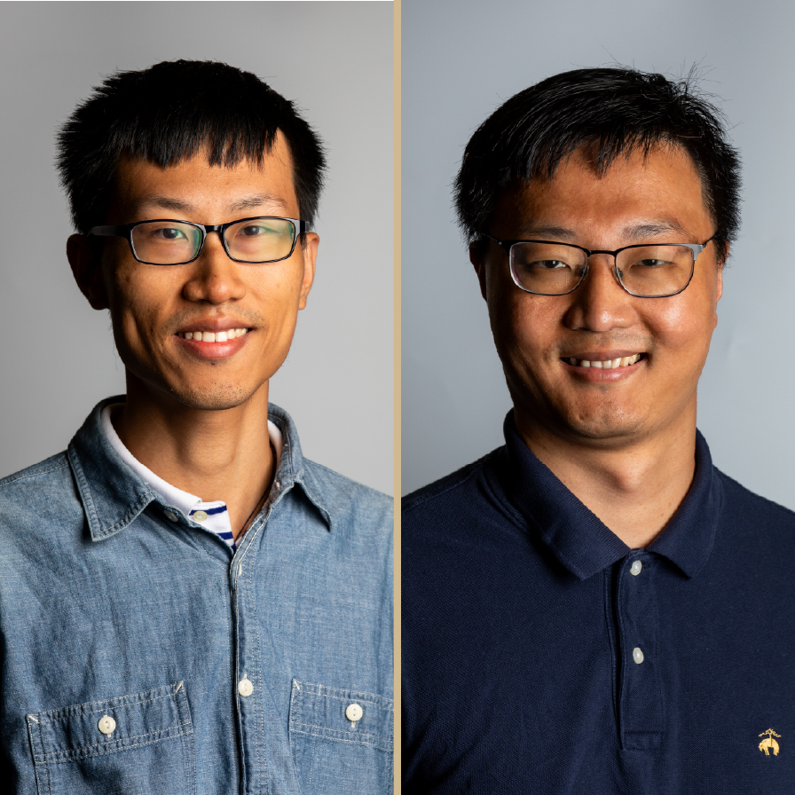 Collage of two headshots- Geyu Zhou and Boran Gao