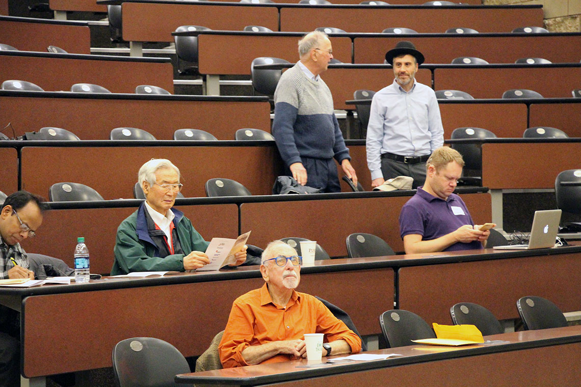 Keynote speaker, Dr. Max Gottesman (front row), during a break between sessions. 